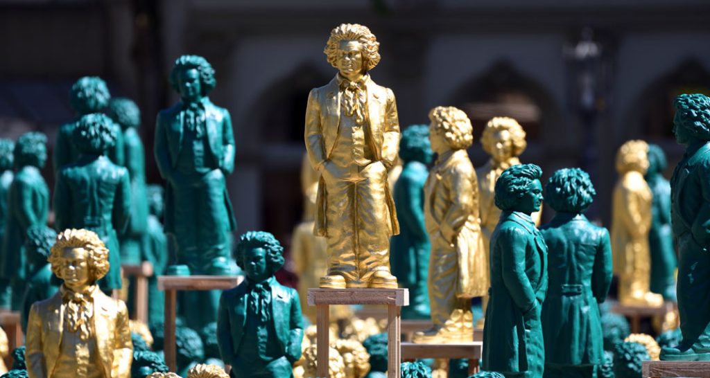 Beethoven-Skulpturen um 250sten Geburtstag