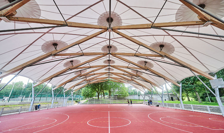 Sportanlagen mit Membrandächern 1 Sportanlagen Bruessel Bild2